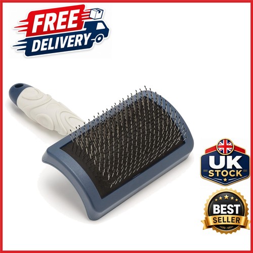 Curved head slicker - curved, brush